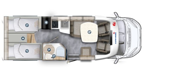 Grundriss Eura Mobil Profila T 695 EB