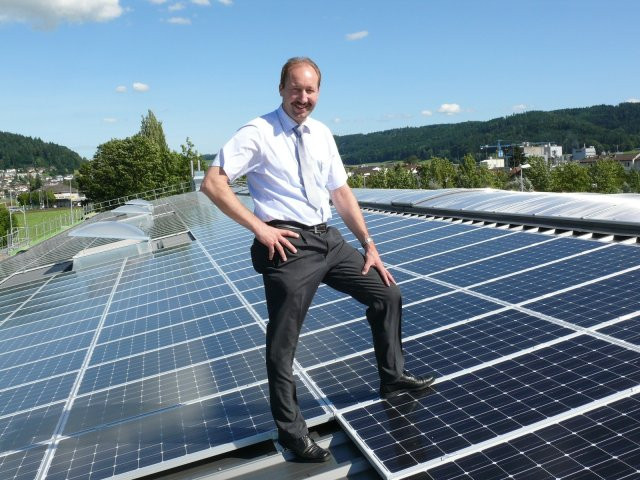 Solaranlage auf den Produktionshallen