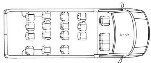 Grundriss Mercedes Sprinter 316 Schulbus