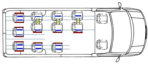 Grundriss Mercedes 317 VIP 13 SitzplÃ¤tze