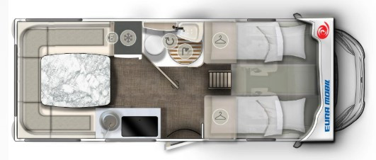 Grundriss Eura Mobil Activa One 650 HS