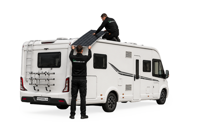 Solaranlage montieren auf Wohnmobil